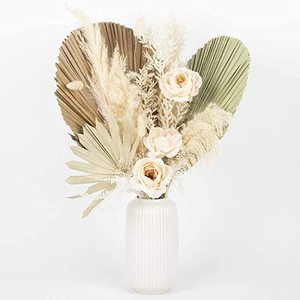 Gros Offre Spéciale Artificielle Naturel Séchés Transformés Feuilles De <span class=keywords><strong>Palmier</strong></span> <span class=keywords><strong>Sèche</strong></span> Ventilateur <span class=keywords><strong>Feuille</strong></span> Blanchis Pour De Mariage Arrangement floral Décoration - Product Image 6