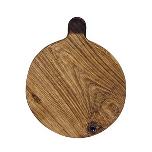 Plateau à pizza rond avec poignée, passe au lave-vaisselle, design artisanal, planche à découper, utilisation en cuisine, présentation sur comptoir, antidérapant et de qualité supérieure - Product Image 1