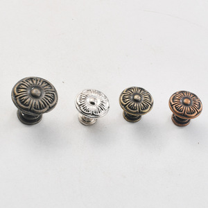 Cabinet <b>Knobs</b> Round Zinc Alloy Antique Bronze <b>Silver</b> Red Bronze Minimalist Design Single Hole For Cabinet Doors <b>Drawer</b> Handle - Product Image 2