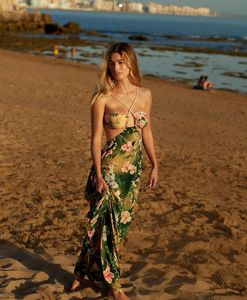 Nova Tendência Sexy One Piece Biquíni Cover up Cruzado Luxo Swimsuit Mulheres Personalizado Respirável Floral Trajes De Banho Com Cover Ups