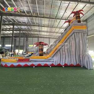 Tobogán Acuático Inflable Rojo Comercial con Piscina, <span class=keywords><strong>Parque</strong></span> Acuático Inflable con Temática de Volcán/Fuego para Niños y Adultos - Product Image 6
