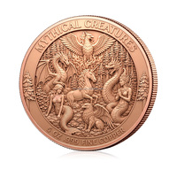 Pièce de monnaie commémorative Sirène en gros, 5 onces, en cuivre, ronde, thème Récif corallien sous-marin fantastique, pour cadeau de collection