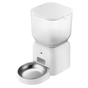 Distributeur de nourriture intelligent pour animaux de compagnie avec interaction vidéo, conteneur de nourriture de 4 L, bol en acier inoxydable pour chiens et chats, prise européenne rechargeable - Product Image 1