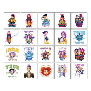 Autocollants de <span class=keywords><strong>tatouage</strong></span> K-POP 5x5cm, motif groupe de filles Tueuses de démons, 20 pièces, décalcomanies de dessins animés, transfert à l'eau, adhésifs jetables - Product Image 5