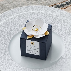 Cajas de recuerdo azul marino, juego de 10 <span class=keywords><strong>para</strong></span> boda, bautismo, fiesta nupcial y eventos especiales, <span class=keywords><strong>etiquetas</strong></span> <span class=keywords><strong>personalizadas</strong></span> - Product Image 1