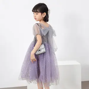 B Children's super fairy gauze skirt cross-border children's clothing New Star gauze princess skirt backless girl dress