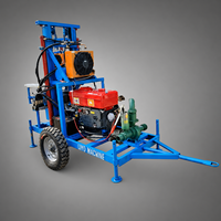 Foreuse hydraulique mobile sur chenilles pour puits d'eau, machine de forage rotative avec pompe de circulation de boue