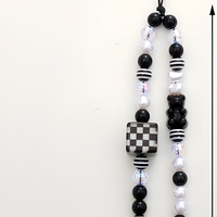 Nouvelle chaîne de téléphone Ours de dessin animé couleur bonbon, sangle pendentif DIY pour coque de téléphone, breloque de sac carrée à carreaux électroplaquée