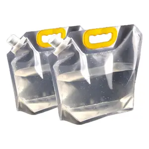 Hot Sales Packaging Manufacturer Transparent Liquid Drink Spout Pouch Stand Up Pouch With Spout For Liquid