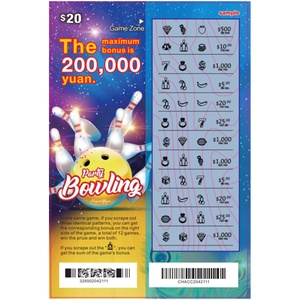 Premium Quality Lottery to Win Big Color Printing Thematic Design with Variable Data for Unique Lucky <b>Scratch</b> Off Lottery - Product Image 3