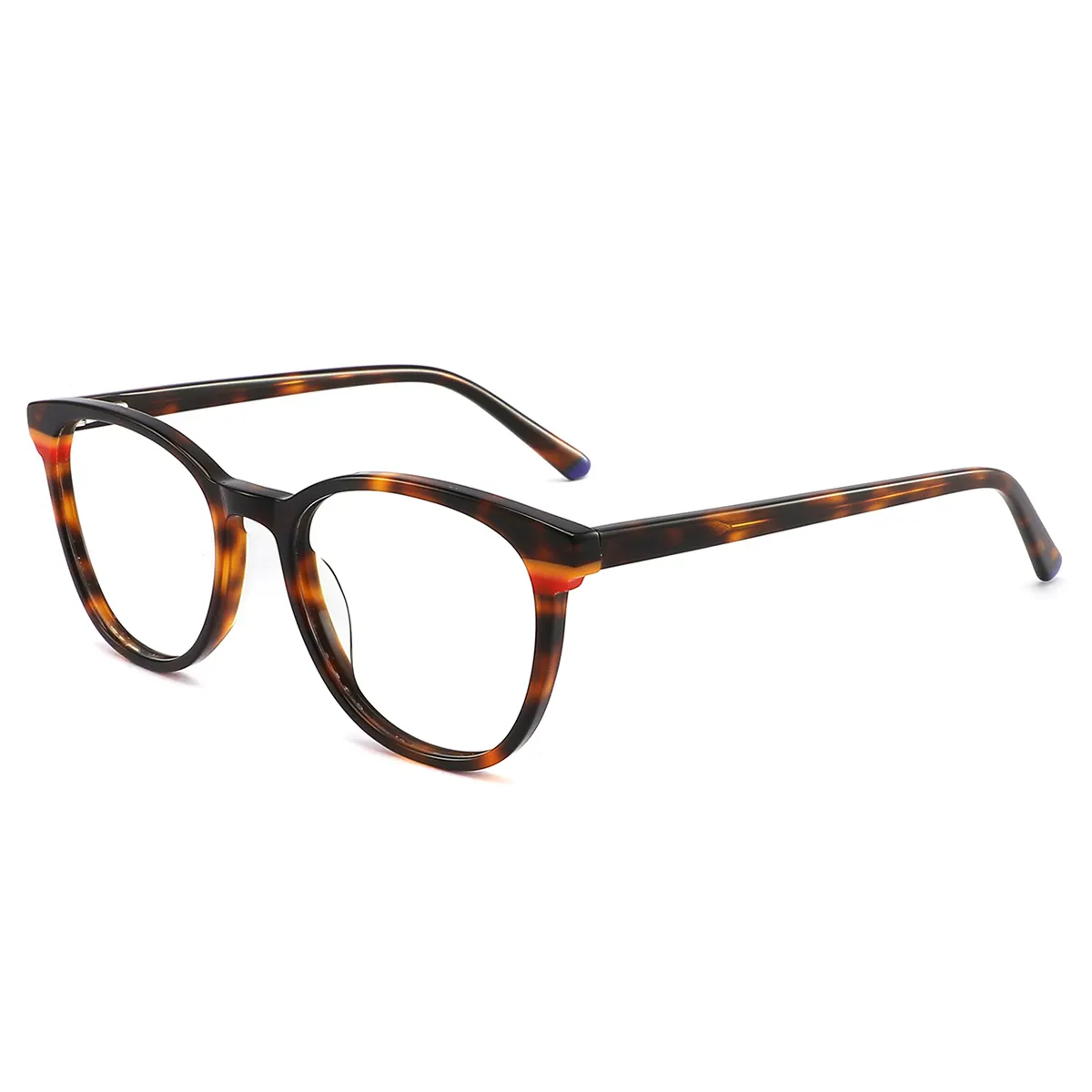 Full rim 21.5g black red tortoiseshell round acetate thick frame glasses,frame eyeglasses optical,hot sale eyeglasses frames