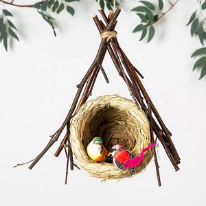 Stro Vogel Nest Fokbak Rutine Kippennest Vogelnest Dierenbenodigdheden Tuindecoratie Vogelkooi - Product Image 6