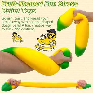 Jouets à presser géants et doux en forme de banane, style Kawaii, pour le soulagement du stress, à remontée lente, vente en gros - Product Image 5