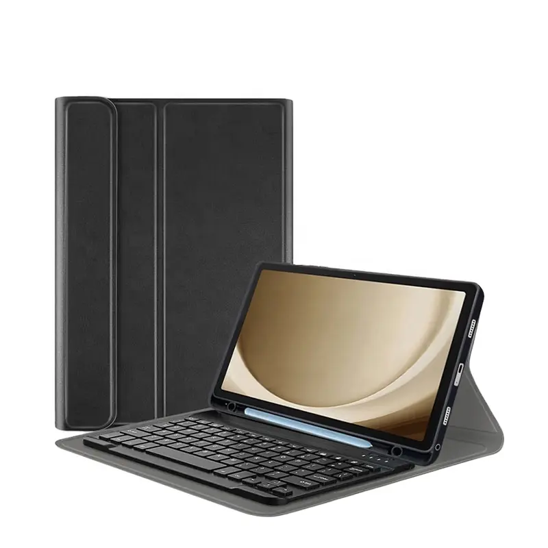 Harga grosir Universal murah casing Tablet Flip kulit PU casing keyboard logo kustom untuk Android untuk ipad untuk Samsung