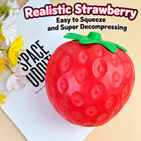 Jouet anti-stress extensible en forme de fraise à presser pour cadeaux et articles fantaisie