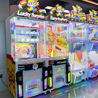 Machine d'arcade de distribution de prix à rotation aléatoire, jeu de la chance, distributeur de boîtes mystères, cadeaux, snacks, monnaie et billets