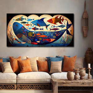 Gros Mer Nature Fond Poissons Conception Sous-Marine Créatures Abstraites Pour La Décoration De La Maison - Product Image 2