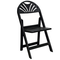 Chaise pliable robuste en résine, empilable, légère, blanche, dossier ventilé, en plastique Wimbledon, pour location de mariage, événements, fêtes, portable