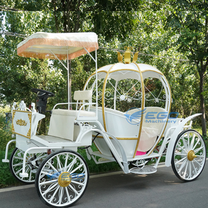 Chariot de citrouille électrique rose romantique de haute qualité, accessoires personnalisables avec frein hydraulique, idéal pour les séances photo de mariage de luxe - Product Image 6