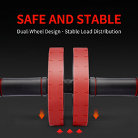 Rouleau abdominal à double roue pour débutants, entraîneur de renforcement musculaire silencieux, fitness à domicile