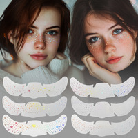 Pegatinas de Papel para Tatuajes con Estampado Dorado, Personalizables, Resistentes al Agua, con Diseños Brillantes de Estrellas y Mariposas para Fiestas y Escenarios