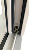 Porte coulissante de patio PENJOY en bois recouvert d'aluminium, style européen moderne, double vitrage trempé, isolation thermique, pour entrée d'hôtel