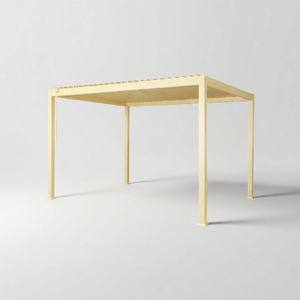Pergola bioclimatique moderne <span class=keywords><strong>en</strong></span> aluminium sur mesure pour extérieur, tente gazebo jaune crème kaki <span class=keywords><strong>champagne</strong></span>, facile à assembler - Product Image 1