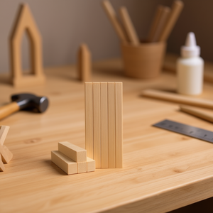 ILAN Palitos de Madera 6x6x120mm 13 Piezas Material de Construcción para Manualidades - Product Image 3