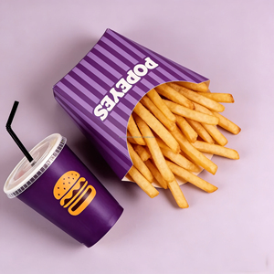 Caja de Papel Desechable para Papas Fritas, Envase de Alimentos Personalizado para Alitas de Pollo y Hamburguesas, Caja de Comida Rápida para Llevar - Product Image 2