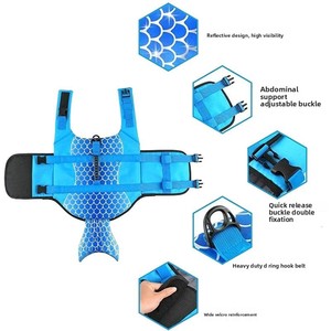 Gilet de sauvetage pour chien à haute flottabilité avec logo personnalisé et marque privée, 10 pièces MOQ, maillot de bain de sécurité à aileron de requin pour animaux de toutes tailles - Product Image 4