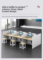 Bureau d'ordinateur multifonctionnel, durable et écologique pour étudiants, avec rangement pour tables d'examen scolaires et cloisons d'intimité intégrées