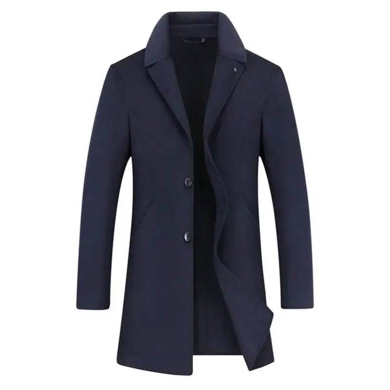 Wholesale Fashion Trend Casual Wool Slim Fit High Quality Loose Men Coat