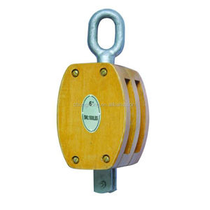 Polea de doble rueda giratoria tipo anillo, bloque de polea de doble carruaje de alta resistencia, rodillo de polea de 6 pulgadas, polea de madera, bloque japonés - Product Image 3