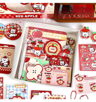 Ensemble de papeterie Apple Duoduo, fournitures scolaires mignonnes pour étudiants, sac cadeau, papeterie cadeau