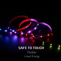 Tira de Luces LED RGB Digitales de 12V, Direccionables Individualmente, con Wi-Fi, 5m, Programables, Tipo Pixel