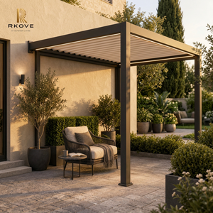 Pergola bioclimatique moderne RKOVE 3x4m autoportante pour jardin périurbain, station de grillades, abri pour grillades du week-end - Product Image 5