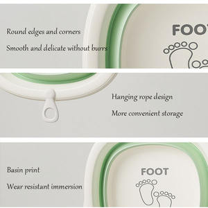 Bassin pliable portable pour enfants en TPE et plastique, spécification 27 cm, pour le lavage des pieds et des fesses - Product Image 6