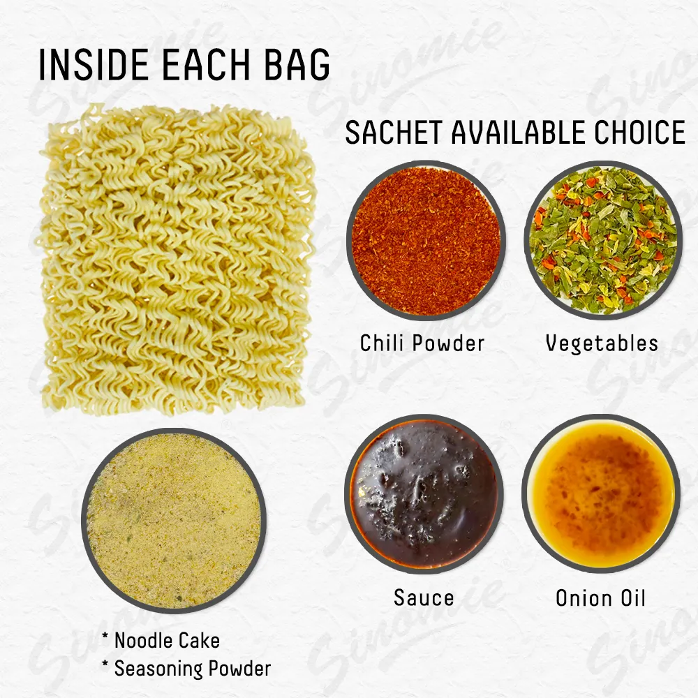 Halal Whole Wheat Ramen Noodle Hot Sell 3 Minutes Manufacturer Best Quality Vegetable Flavor Bag Instant Noodles