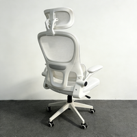 Chaise de bureau haute blanche avec accoudoirs relevables, pivotante, en maille, nouvelle chaise de direction pour bureau professionnel