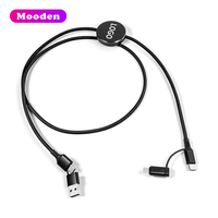 Câble de charge rapide 4-en-1 Mooden 60W 3A avec logo LED lumineux pour iOS Type-C