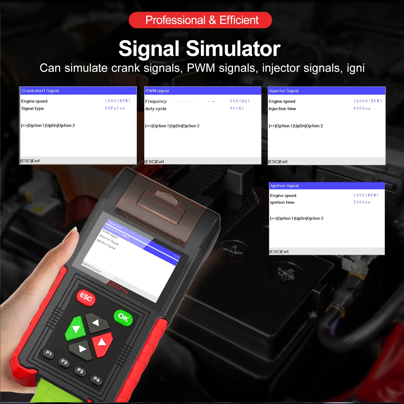 Nouveautés JDiag M200 Pro ECU Remap ECU Programme Universal obd2 moto scanner Mise à jour gratuite M200Pro Moto diagnostics