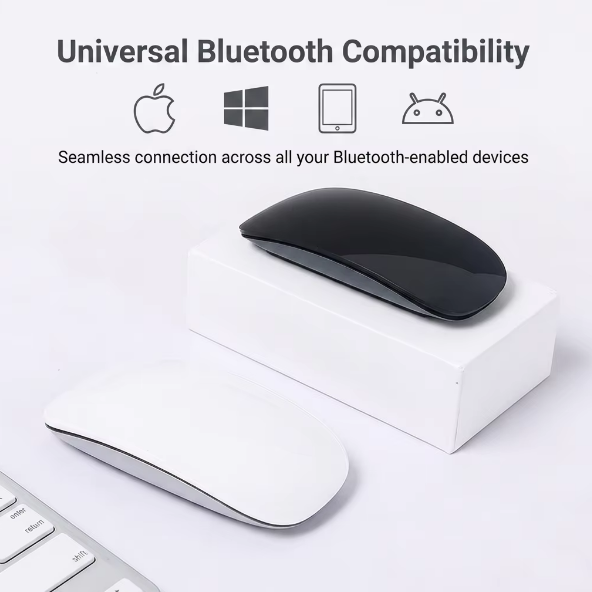 Ergonomic Rechargeable Wireless Laser Mouse 1600 DPI Mini Right Hand USB Magic Mouse Work with Mac OS
