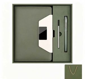 Coffret Cadeau Carnet et Stylo Orange avec Couverture Blanche Personnalisable pour Marquage de Marque et Cadeaux d'Entreprise en Gros - Product Image 3