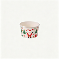 Gobelet en papier pour crème glacée à paroi simple de qualité alimentaire, recyclable, en papier enduit, acceptant l'impression de logo personnalisé, plusieurs tailles 3-12 oz