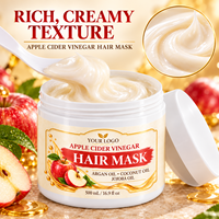 Masker Rambut Pelembap Perbaikan Rambut dengan Minyak Argan dan Cuka Apel, Perawatan Mendalam Anti Frizz, OEM Label Pribadi Grosir Kustom