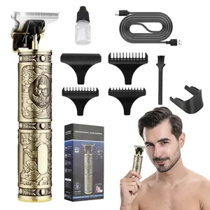 Professional Baby All Metal Cordless Electric T9 Hair New Fashion Hair Cut Machine Men Hair Trimmer with TYPE C charging