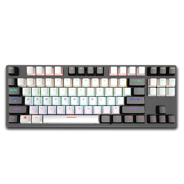 OEM Cross-border K550 Two-color 87-key Green Axis Mechanical Keyboard Red Axis Eating Chicken E-sports Internet Cafe