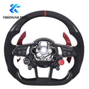 Volant en fibre de carbone LED OEM pour Audi A1 A3 A4 A5 A6 A7 <span class=keywords><strong>RS</strong></span> R8 RS3 C7 Q5 Q7 S3 S5 8V B8 B9 S4 Q3 Q8 TT - Product Image 2