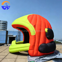 Cabine DJ gonflable géante en forme de casque de baseball pour événements musicaux en plein air, publicité gonflable, accessoire de festival