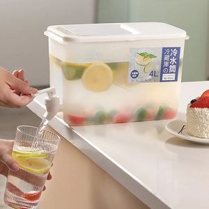 Distributeur d'eau glacée bouilloire froide avec robinet, bouteille de citron, bouilloire à fruits, théière de fruits fraîche, boîte de réfrigérateur, bouteille de citron, 1.2 l - Product Image 2